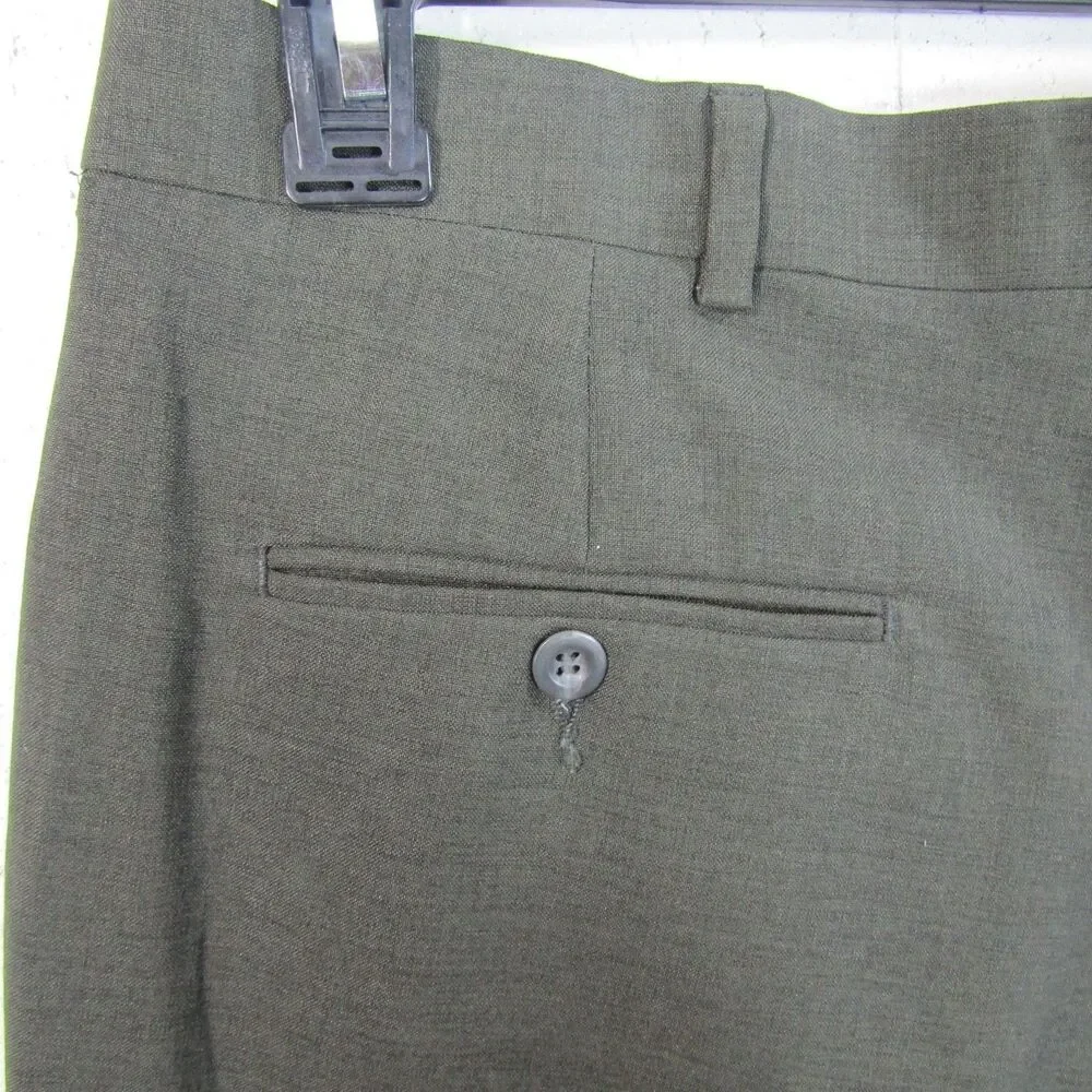 Action Choice by Levi Strauss & Co. Men's 36x32 Pleated Cuffed Dress Pants Olive